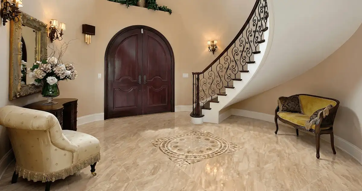 Entrance hall with professionally installed ceramic tile flooring in Jersey City NJ