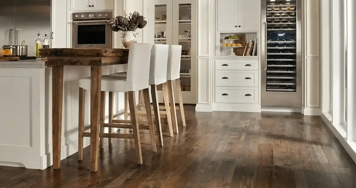 Professionally installed and refinished hardwood flooring in a residential home, showcasing smooth finish and natural wood tones in Jersey City, NJ